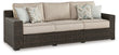 Coastline Bay Brown Outdoor Sofa with Cushion - P784-838 - Bien Home Furniture & Electronics