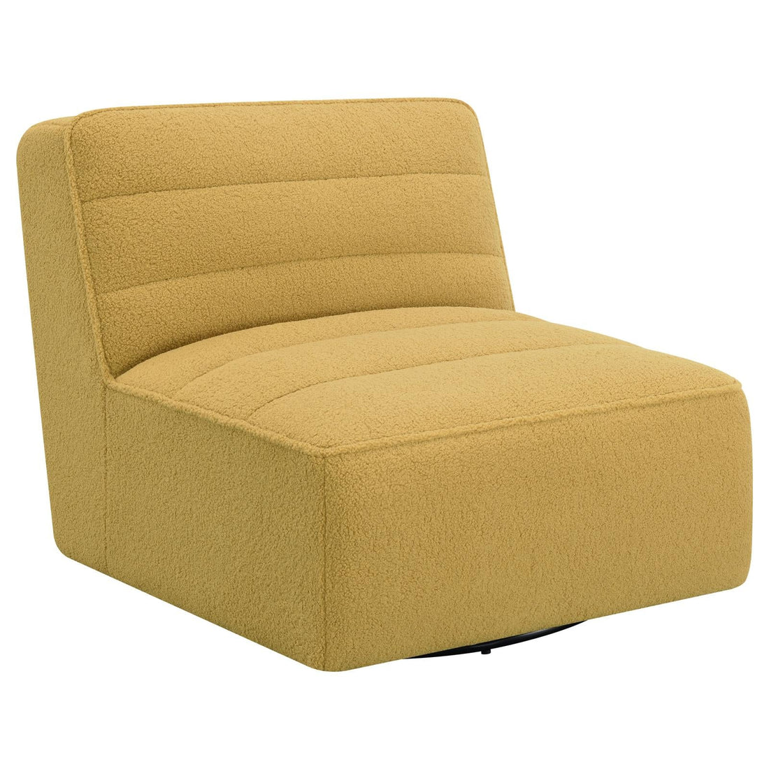 Cobie Mustard Upholstered Swivel Armless Chair - 905724 - Bien Home Furniture &amp; Electronics