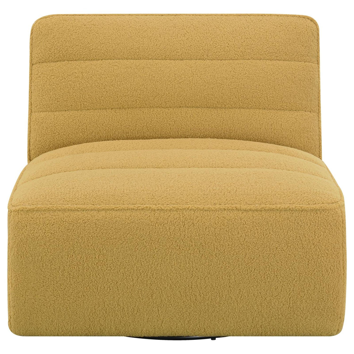 Cobie Mustard Upholstered Swivel Armless Chair - 905724 - Bien Home Furniture &amp; Electronics