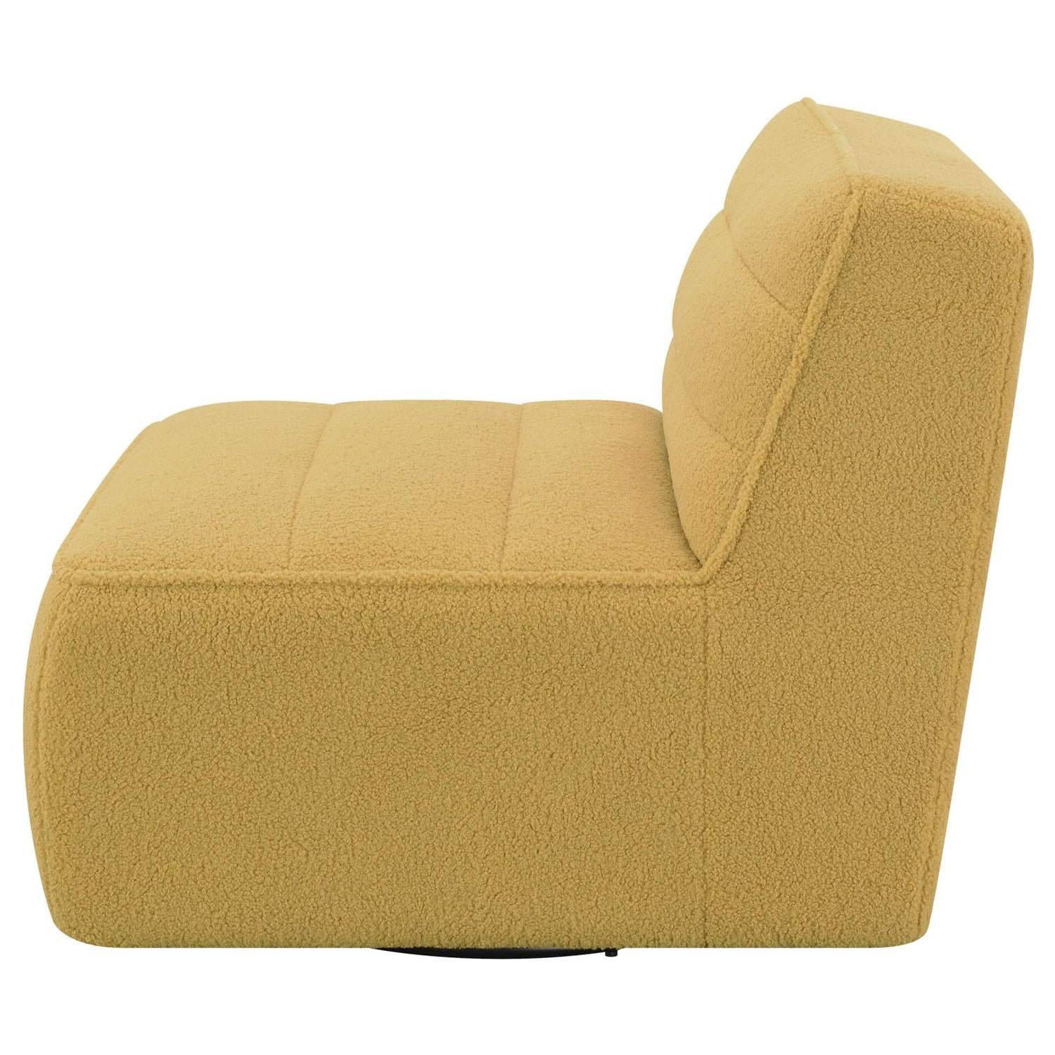 Cobie Mustard Upholstered Swivel Armless Chair - 905724 - Bien Home Furniture &amp; Electronics