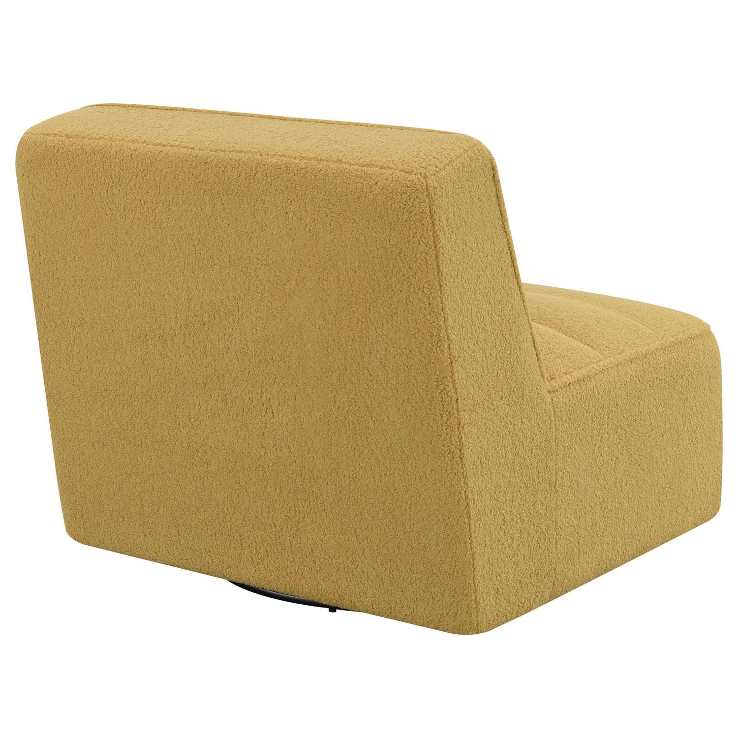 Cobie Mustard Upholstered Swivel Armless Chair - 905724 - Bien Home Furniture &amp; Electronics