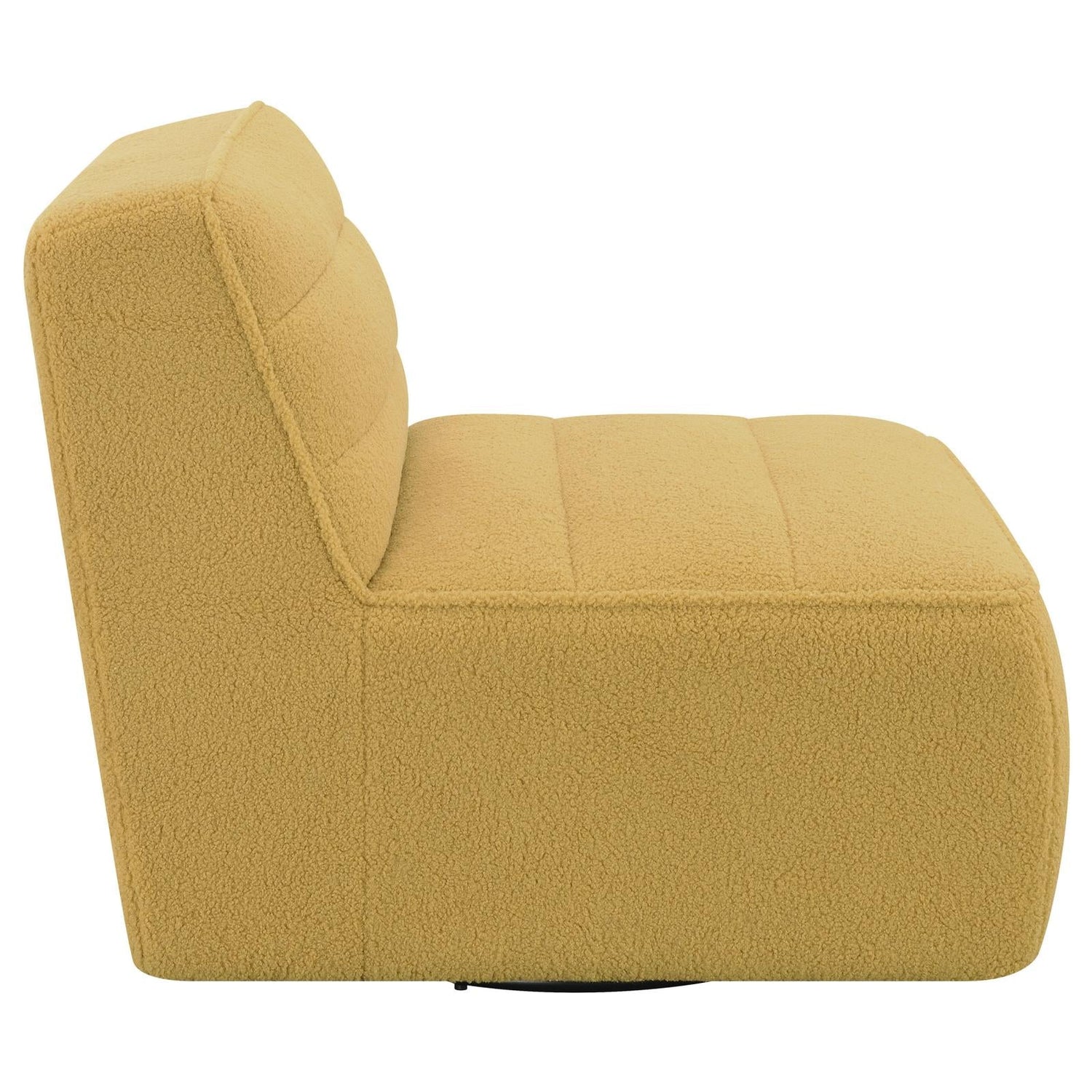 Cobie Mustard Upholstered Swivel Armless Chair - 905724 - Bien Home Furniture &amp; Electronics