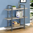 Cole Gray Driftwood/Gunmetal 3-Shelf Bookcase - 805815 - Bien Home Furniture & Electronics