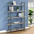 Cole Gray Driftwood/Gunmetal 5-Shelf Bookcase - 805817 - Bien Home Furniture & Electronics