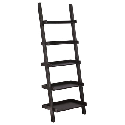 Colella Cappuccino 3-Piece Storage Ladder Bookcase Set - 800319-S3 - Bien Home Furniture &amp; Electronics