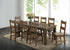 Coleman 9-Piece Rectangular Dining Set Rustic Golden Brown - 107041-S9 - Bien Home Furniture & Electronics