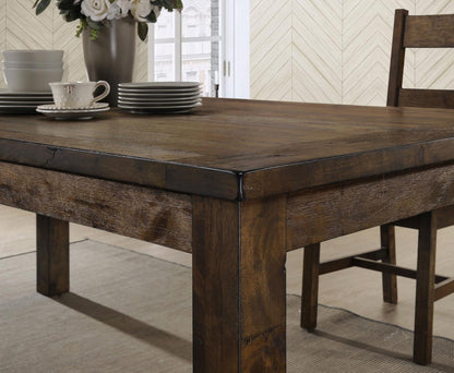 Coleman Dining Room Set Rustic Golden Brown - 107041-S5 - Bien Home Furniture &amp; Electronics