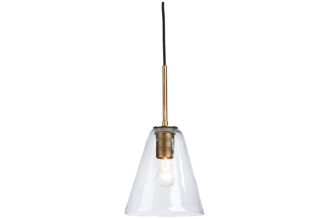 Collbrook Clear/Brass Pendant Light - L000668 - Bien Home Furniture &amp; Electronics