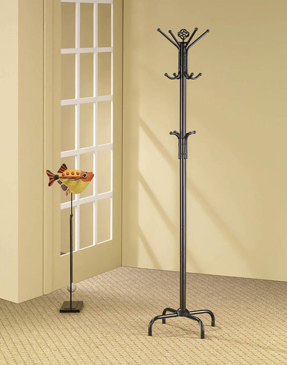 Collier Black 12-Hook Coat Rack - 2019 - Bien Home Furniture &amp; Electronics