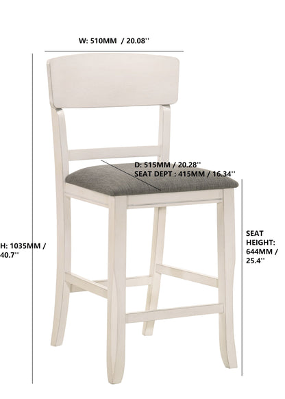 Conner Chalk/Gray Counter Height Set - SET | 2849CG-T-LEG | 2849CG-T-TOP | 2849CG-S-24(2) - Bien Home Furniture &amp; Electronics