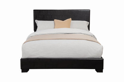 Conner Eastern King Upholstered Panel Bed Black - 300260KE - Bien Home Furniture &amp; Electronics