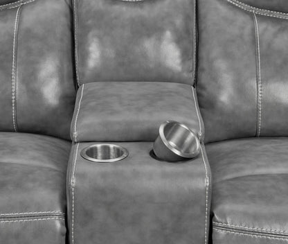 Conrad 2-Piece Living Room Set Gray - 650354-S2 - Bien Home Furniture &amp; Electronics