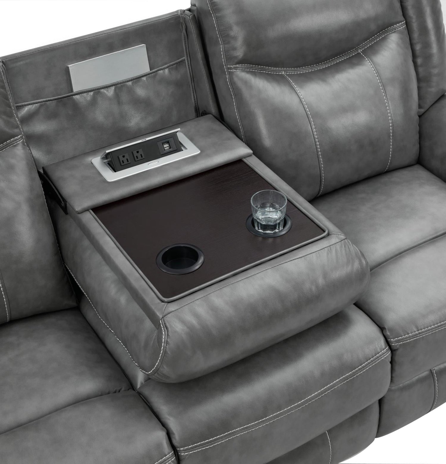 Conrad 2-Piece Living Room Set Gray - 650354-S2 - Bien Home Furniture &amp; Electronics