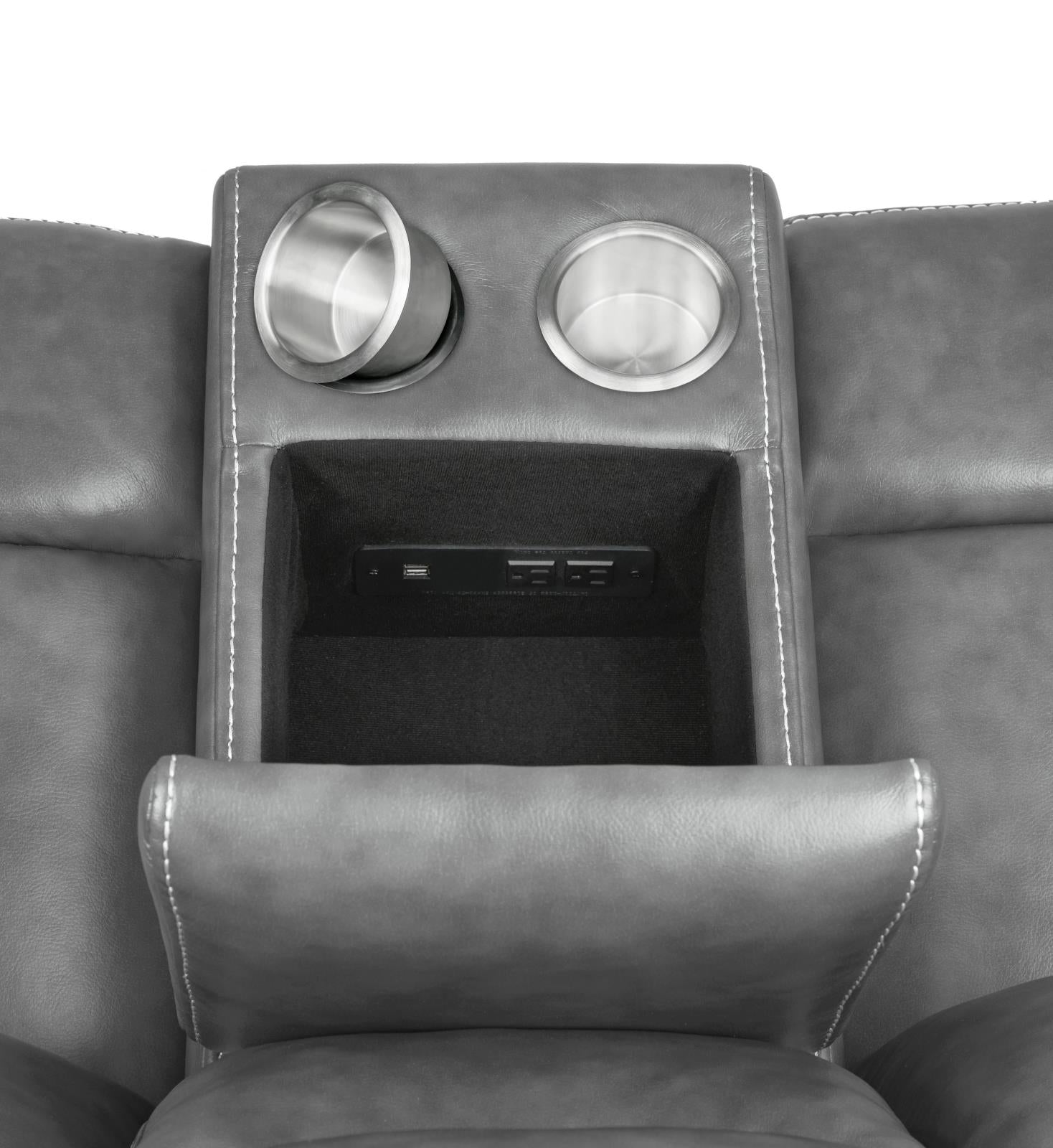 Conrad 3-Piece Living Room Set Gray - 650354-S3 - Bien Home Furniture &amp; Electronics