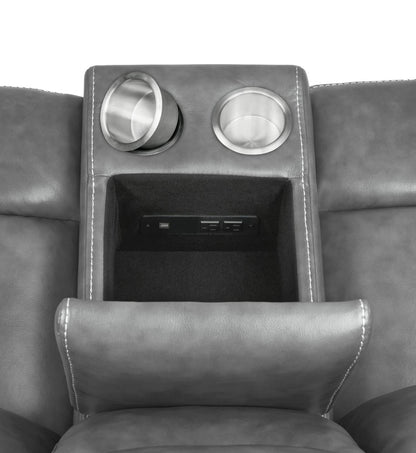 Conrad 3-Piece Living Room Set Gray - 650354-S3 - Bien Home Furniture &amp; Electronics