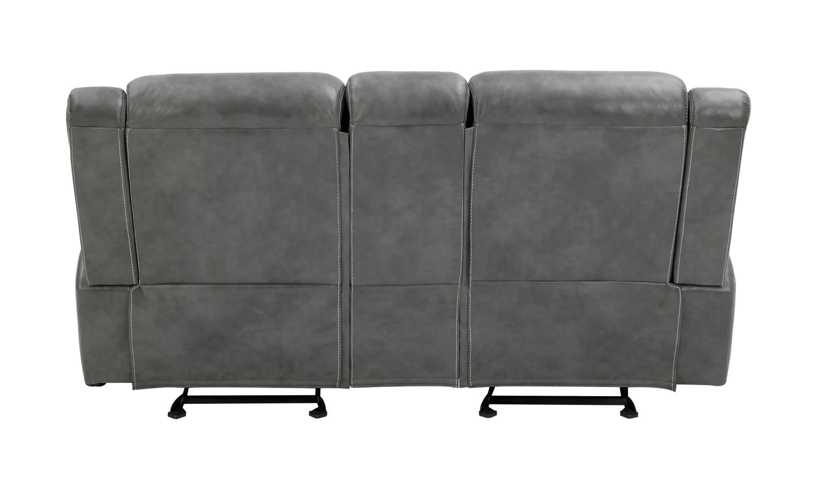 Conrad Upholstered Motion Loveseat Cool Gray - 650355 - Bien Home Furniture &amp; Electronics