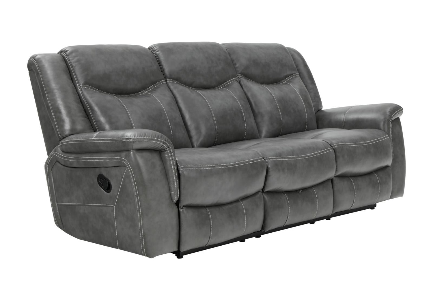 Conrad Upholstered Motion Sofa Cool Gray - 650354 - Bien Home Furniture &amp; Electronics