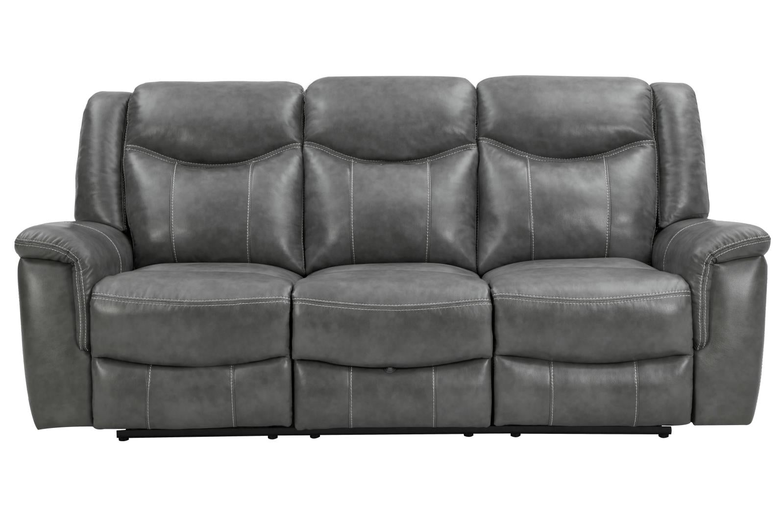 Conrad Upholstered Motion Sofa Cool Gray - 650354 - Bien Home Furniture &amp; Electronics