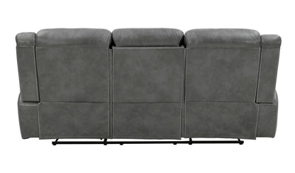 Conrad Upholstered Motion Sofa Cool Gray - 650354 - Bien Home Furniture &amp; Electronics