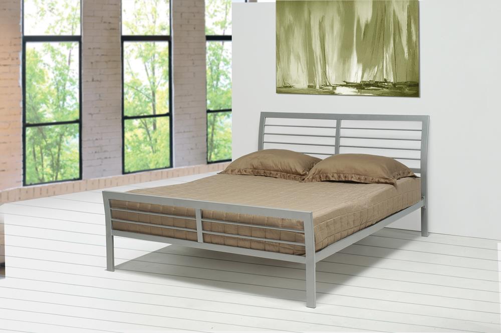 Cooper Full Metal Bed Silver - 300201F - Bien Home Furniture &amp; Electronics