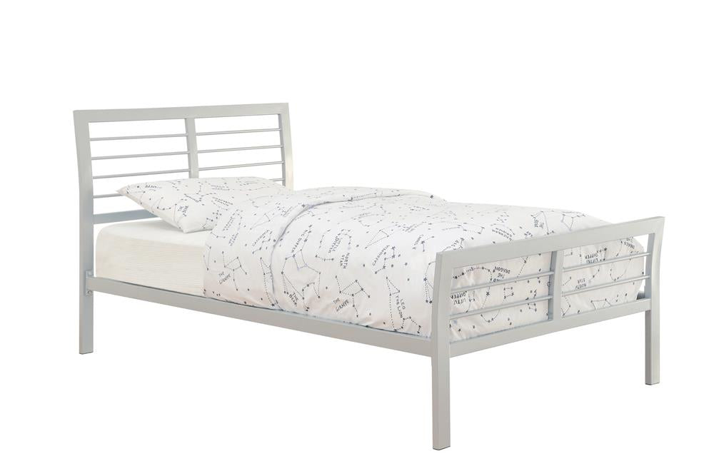Cooper Twin Metal Bed Silver - 300201T - Bien Home Furniture &amp; Electronics
