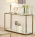 Cora Sofa Table with Mirror Shelf Chocolate Chrome - 705239 - Bien Home Furniture & Electronics