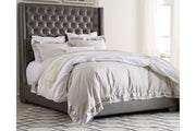 Coralayne Gray King Upholstered Bed - SET | B650-76 | B650-78 - Bien Home Furniture & Electronics