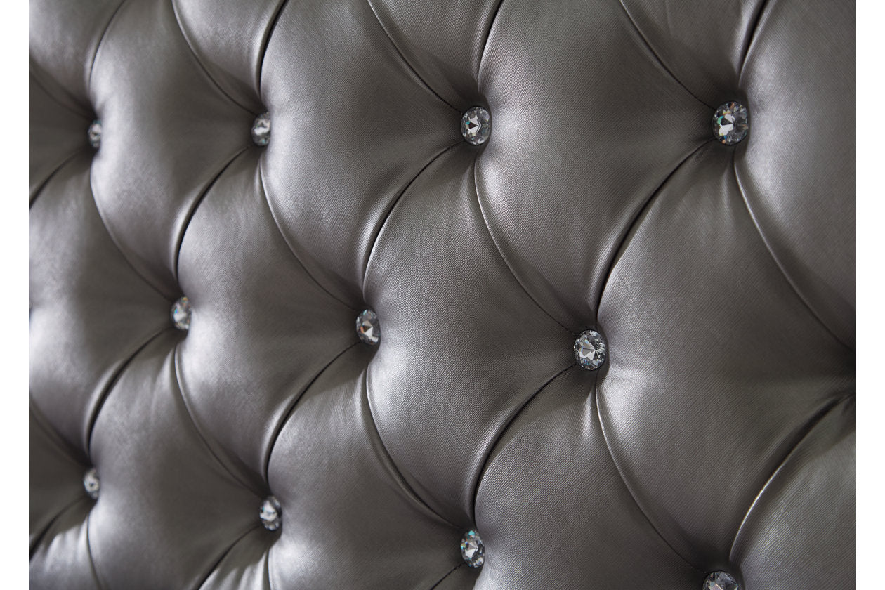 Coralayne Gray King Upholstered Bed - SET | B650-76 | B650-78 - Bien Home Furniture &amp; Electronics