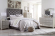 Coralayne Gray/Silver Upholstered Bedroom Set - SET | B650-74 | B650-77 | B650-93 | B650-46 - Bien Home Furniture & Electronics