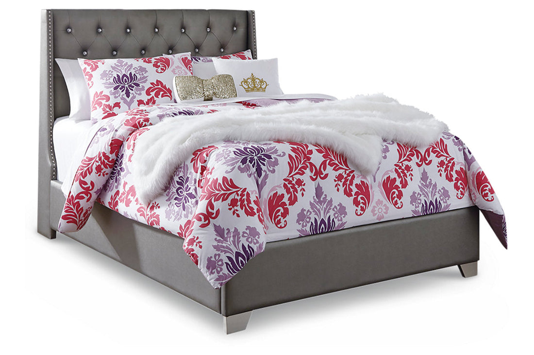 Coralayne Silver Full Upholstered Bed - SET | B650-84 | B650-87 - Bien Home Furniture &amp; Electronics