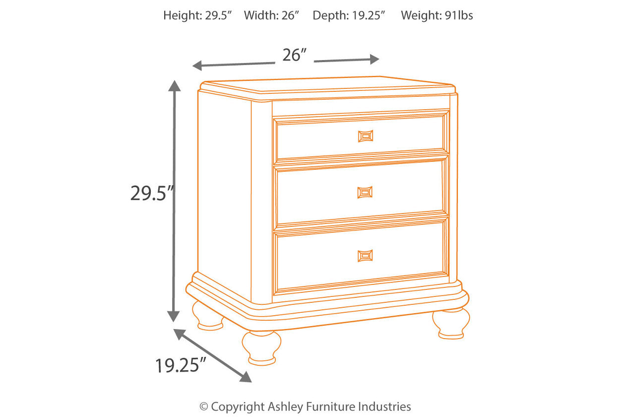 Coralayne Silver Nightstand - B650-93 - Bien Home Furniture &amp; Electronics