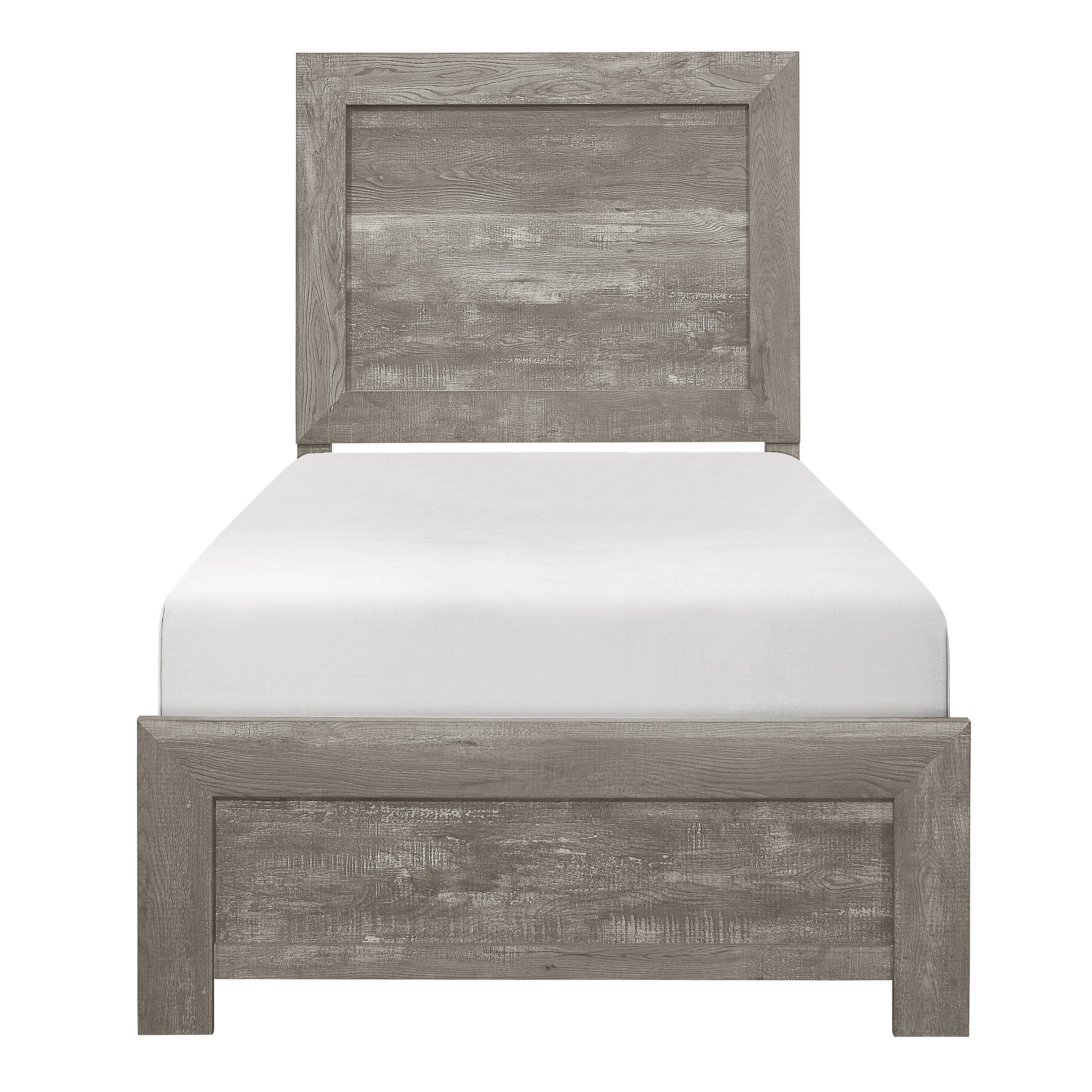 Corbin Gray Twin Panel Bed - 1534GYT-1 - Bien Home Furniture &amp; Electronics