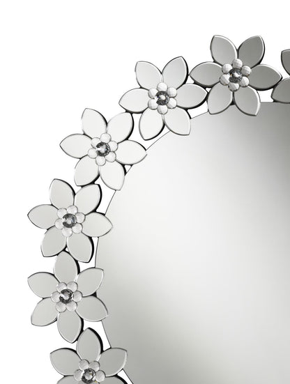 Cordelia Round Floral Frame Wall Mirror - 961622 - Bien Home Furniture &amp; Electronics