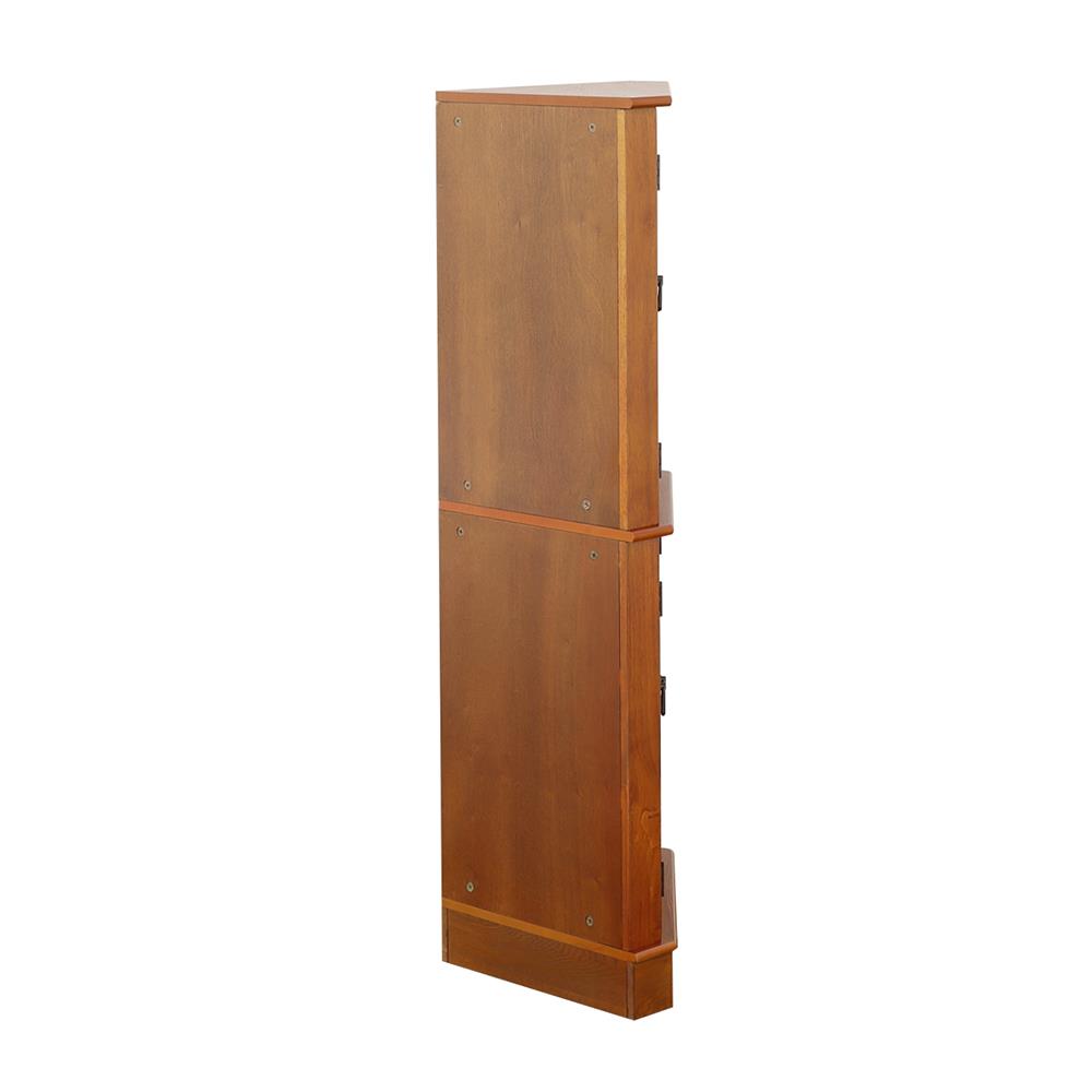 Coreosis Golden Brown 4-Shelf Corner Curio Cabinet - 950185 - Bien Home Furniture &amp; Electronics