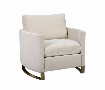 Corliss Beige Upholstered Arched Arms Chair - 508823 - Bien Home Furniture &amp; Electronics