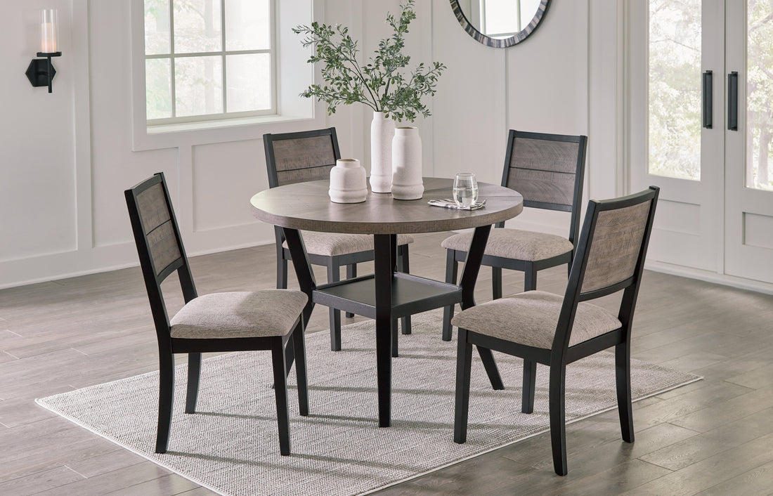 Corloda Black/Gray Dining Table and 4 Chairs (Set of 5) - D426-225 - Bien Home Furniture &amp; Electronics