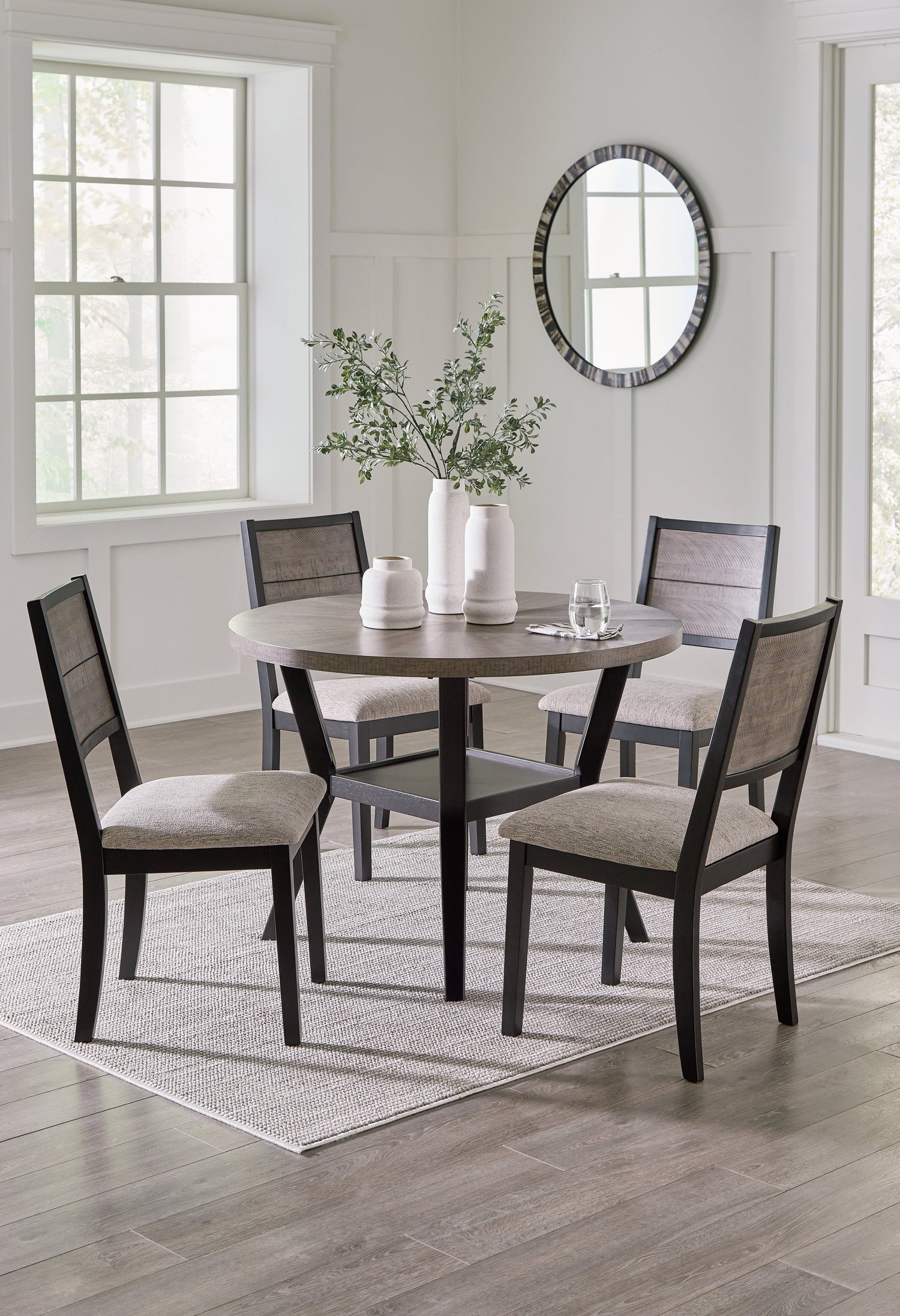 Corloda Black/Gray Dining Table and 4 Chairs (Set of 5) - D426-225 - Bien Home Furniture &amp; Electronics