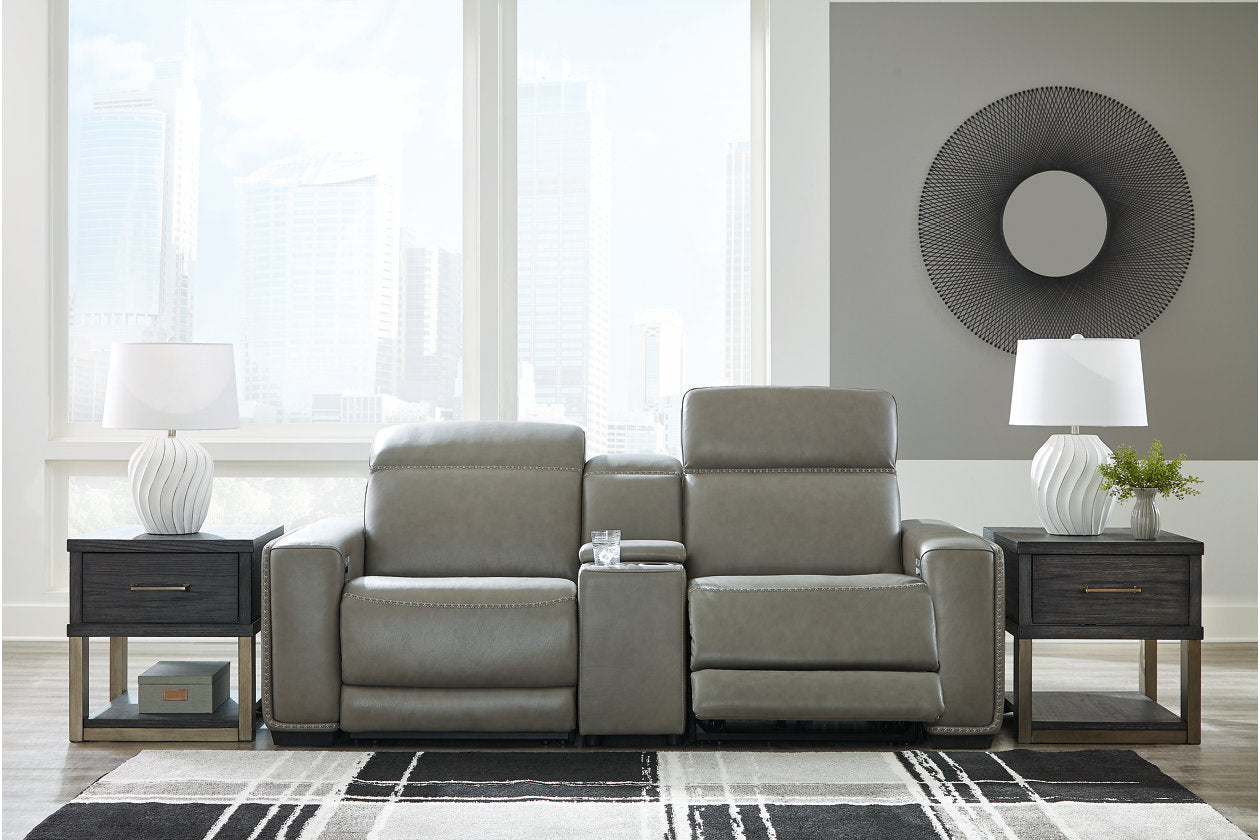 Correze Gray 3-Piece Power Reclining Loveseat - SET | U9420257 | U9420258 | U9420262 - Bien Home Furniture &amp; Electronics