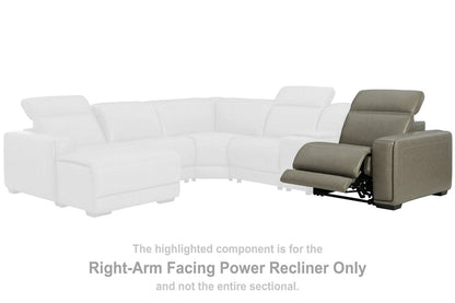 Correze Gray Right-Arm Facing Power Recliner - U9420262 - Bien Home Furniture &amp; Electronics