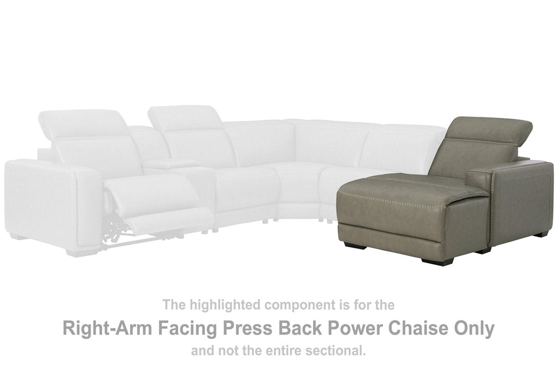 Correze Gray Right-Arm Facing Power Reclining Back Chaise - U9420297 - Bien Home Furniture &amp; Electronics