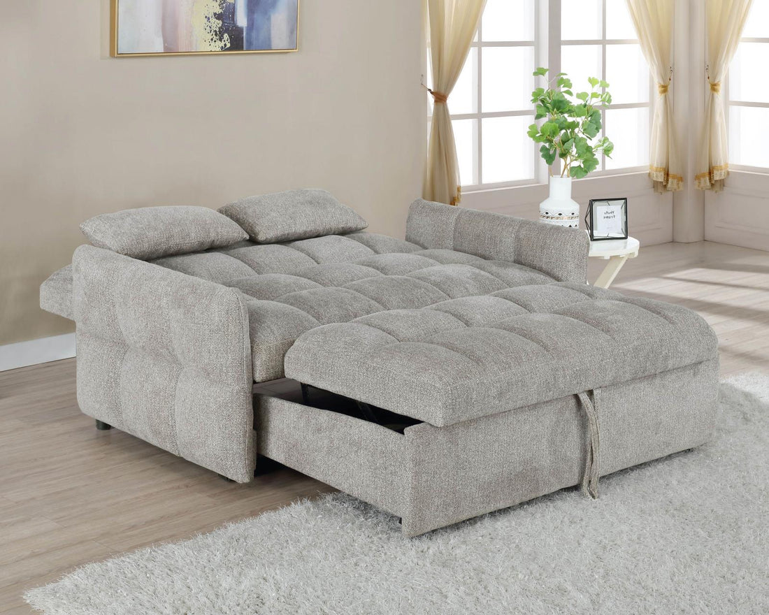 Cotswold Tufted Cushion Sleeper Sofa Bed Beige - 508307 - Bien Home Furniture &amp; Electronics