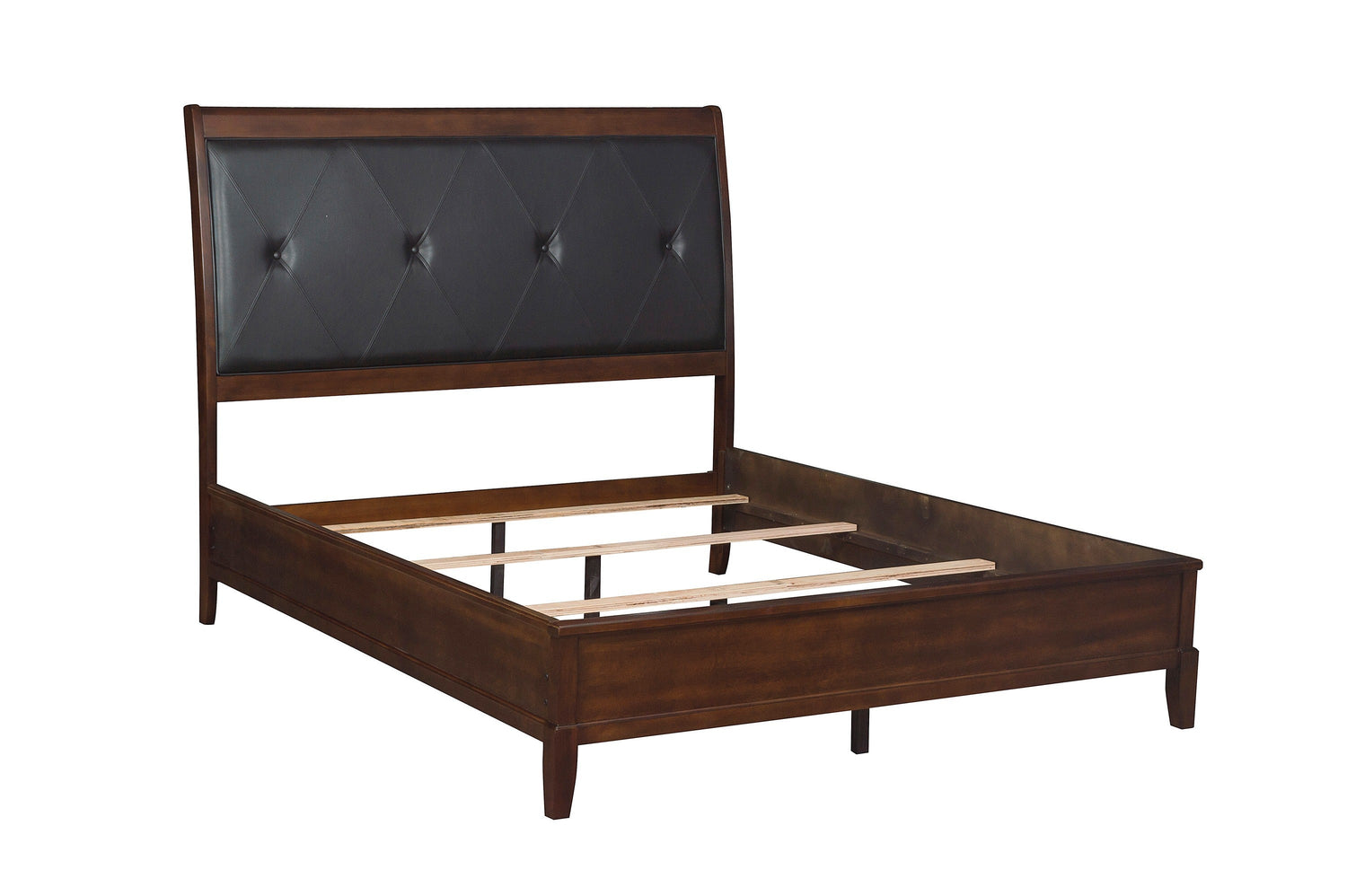 Cotterill Cherry King Upholstered Panel Bed - SET | 1730K-1 | 1730K-2 | 1730-3 - Bien Home Furniture &amp; Electronics