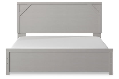 Cottonburg Light Gray/White King Panel Bed - SET | B1192-72 | B1192-97 - Bien Home Furniture &amp; Electronics