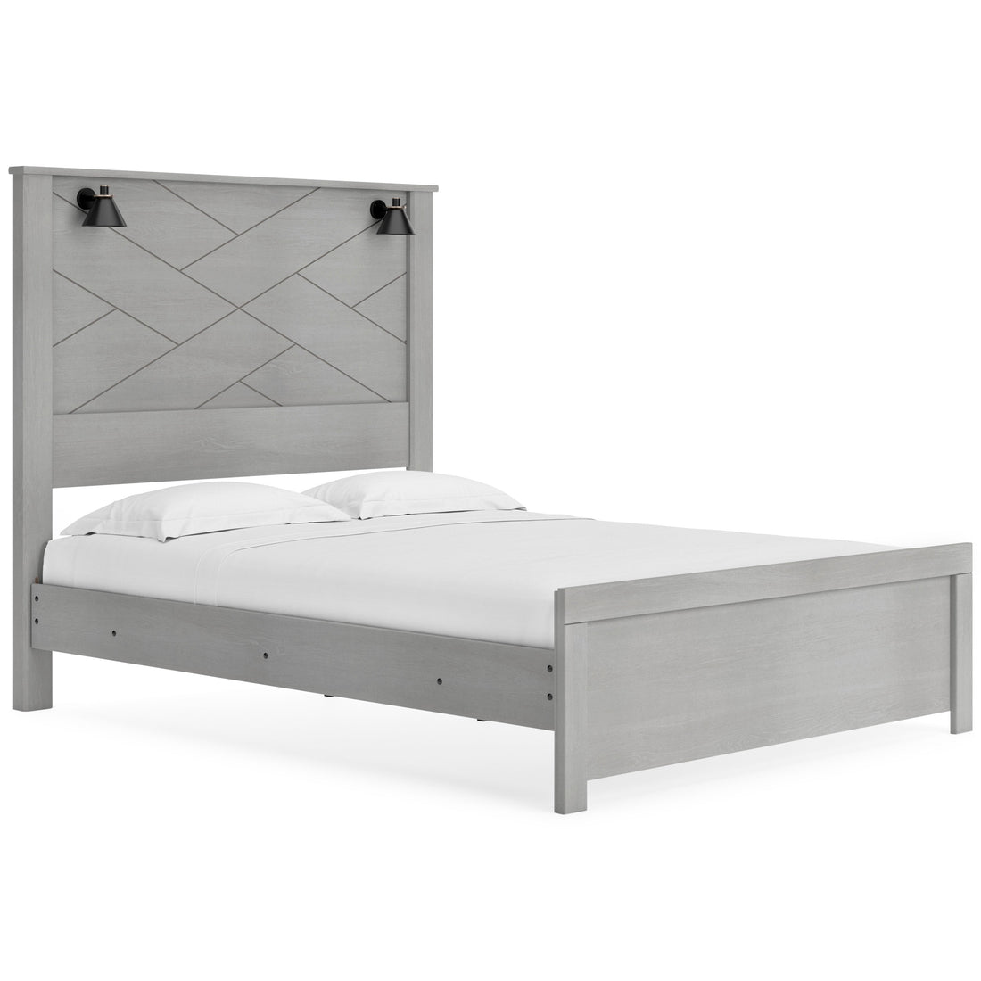 Cottonburg Light Gray/White Lighted Panel Bedroom Set - SET | B1192-56 | B1192-58 | B1192-99 | B1192-31 | B1192-36 - Bien Home Furniture &amp; Electronics