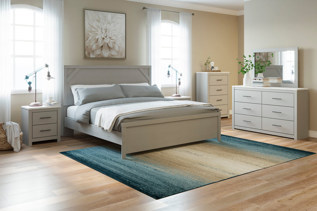 Cottonburg Light Gray/White Panel Bedroom Set - SET | B1192-71 | B1192-96 | B1192-31 | B1192-92 - Bien Home Furniture &amp; Electronics