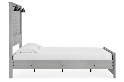 Cottonburg Light Gray/White Queen Panel Bed - SET | B1192-54 | B1192-57 | B1192-98 - Bien Home Furniture &amp; Electronics