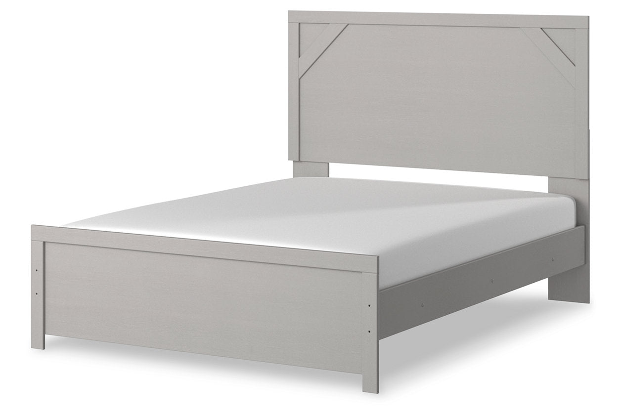Cottonburg Light Gray/White Queen Panel Bed - SET | B1192-71 | B1192-96 - Bien Home Furniture &amp; Electronics