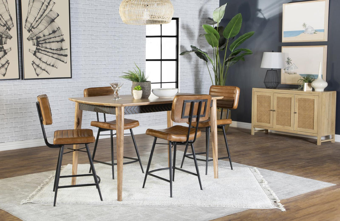 COUNTER HEIGHT TABLE 5 PC SET - 110578-S5C - Bien Home Furniture &amp; Electronics