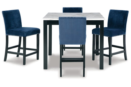 Cranderlyn Blue/White 5-Piece Counter Height Set - D163-223 - Bien Home Furniture &amp; Electronics