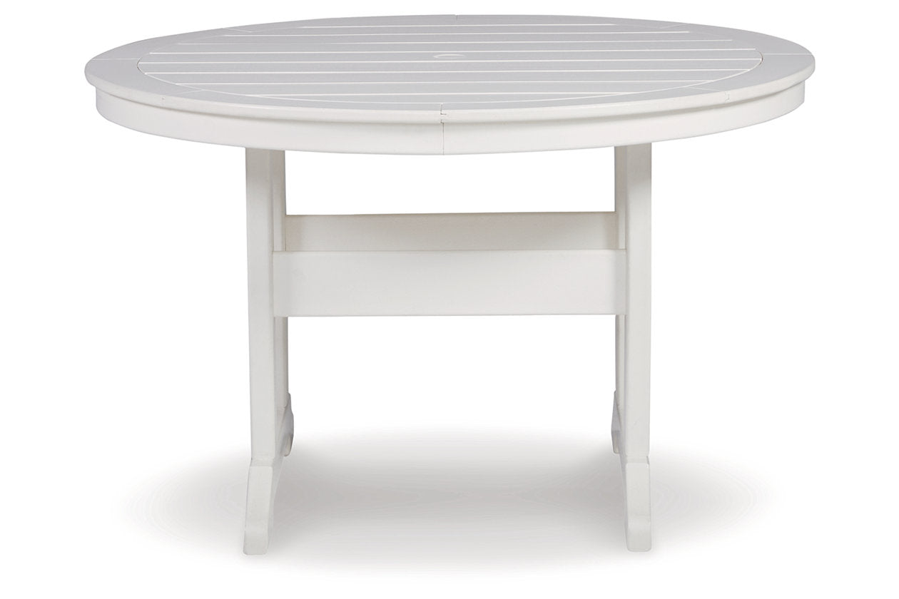 Crescent Luxe White Outdoor Dining Table - P207-615 - Bien Home Furniture &amp; Electronics